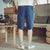 Crane Embroidery Cotton Beach Pants Loose Pants Chinese Style Shorts