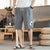 Crane Stickerei Leinen Strandhose Lose Hosen im chinesischen Stil Shorts