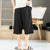 Auspicious Embroidery Linen Beach Pants Loose Pants Chinese Style Shorts