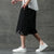 Leinen Strandhose Lockere Hosen im chinesischen Stil Shorts mit Riemenknopf
