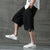 Leinen Strandhose Lockere Hosen im chinesischen Stil Shorts mit Riemenknopf