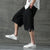 Linen Beach Pants Loose Pants Chinese Style Shorts with Strap Button