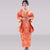 Kimono japonais traditionnel en brocart imprimé de bon augure