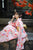 Kimono japonais de tenue de soirée à motif sakura Furisode