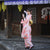 Kimono japonais de tenue de soirée à motif sakura Furisode
