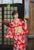 Cranes Pattern japanischer Kimono-Bademantel für Mädchen