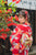 Peignoir kimono japonais pour fille Cranes Pattern