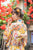 Peignoir Kimono Japonais Rétro Fille Motif Floral