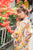 Japanischer Retro-Kimono-Bademantel für Mädchen mit Blumenmuster
