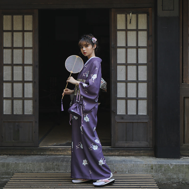 Floral Pattern Girl's Formal Wear Japanese Kimono – IDREAMMART