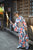 Kimono japonais à motif floral pour fille