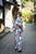 Kimono japonais à motif floral pour fille