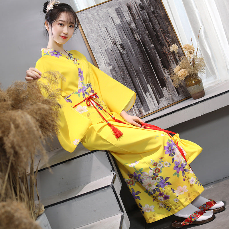 IDREAMMART Traditional Japanese Kimono Retro Samurai Robe