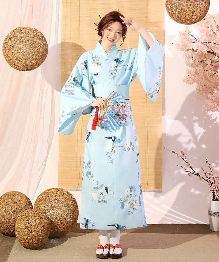 japanese traditional kimono dress blue Kimono Traditional
