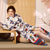 Traditioneller japanischer Kimono mit Blumenmuster für Damen Yukata