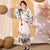 Patrón de bambú Kimono tradicional japonés floral Yukata de mujer