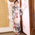 Modello di bambù Kimono tradizionale giapponese floreale Yukata . da donna