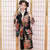 Girl's Traditional Japanese Kimono Floral Silk Yukata
