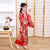 Kimono tradicional japonés para niña Yukata de seda floral