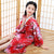 Girl's Traditional Japanese Kimono Floral Silk Yukata