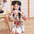 Traditioneller japanischer Kimono für Mädchen mit Blumenseide Yukata