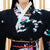 Kimono Traditionnel Fille Paon & Motif Floral Yukata Japonais