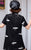 Red-crowned Crane Pattern Modern Cheongsam Mini Lace Dress