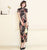 Traditional Cheongsam Full Length Floral Silk Chinese Dress