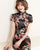 Robe chinoise traditionnelle en soie florale pleine longueur Cheongsam