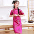 Vestido chino cheongsam para niños con brocado de dragón y fénix
