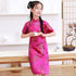 Robe chinoise Cheongsam en brocart motif dragon et phénix pour enfant