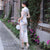 Full Length Floral Silk Classsic Traditional Cheongsam Evening Dress