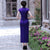 Full Length Classsic Cheongsam Floral Print Silk Evening Dress