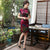 Plus Size Floral Silk Cheongsam Mini Chinese Dress Day Dress