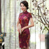 Vestido de día con mini vestido chino cheongsam de seda floral de talla grande