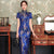 Dragon & Phoenix Muster Brokat Offene Front Klassisches Cheongsam Chinesisches Kleid