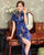 Dragon & Phoenix Pattern Brocade Open Front Classic Cheongsam Chinese Dress
