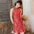 Neckholder Top Blumenbrokat Mini Cheongsam Chic Chinesisches Kleid