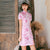 Floral Brocade Open Front Mini Cheongsam Chic Chinese Dress