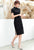 Retro Shanghai Style Short Sleeve Mini Cheongsam Lace Chinese Dress
