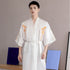 Dragon Embroidery Silk Blend Loungewear Sleepwear Bathrobe