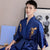 Dragon Embroidery Silk Blend Loungewear Ropa de dormir Albornoz