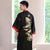 Dragon Embroidery Silk Blend Reversible Loungewear Sleepwear Bathrobe