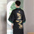 Dragon Embroidery Silk Blend Reversible Loungewear Sleepwear Bathrobe