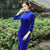 3/4 Sleeve Side Slit Traditional Velvet Cheongsam Chinese Dress