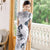 Cap Sleeve Lotus Pattern Silk Traditional Cheongsam Chinese Dress Mother Dress