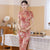 Cap Sleeve Floral Silk Traditional Cheongsam Chinese Dress Evening Dress