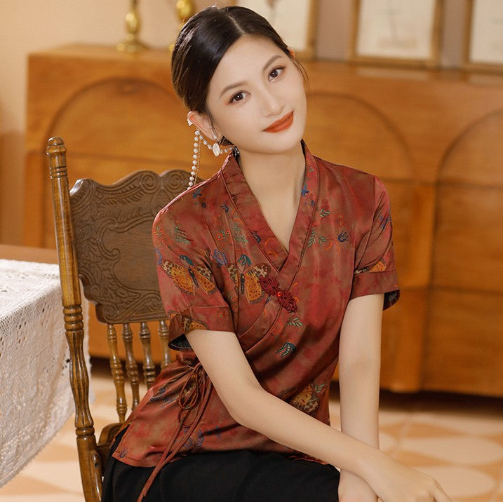 Modern cheongsam blouse on sale