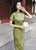 Abito da mamma cinese tradizionale in velluto con ricamo floreale a 3/4 maniche