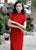 Short Sleeve Grid Pattern Lace Traditional Cheongsam Chinese Dress Evening Gown
